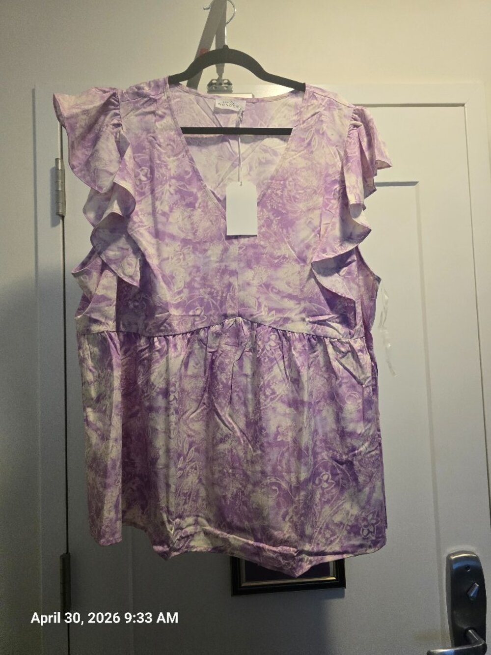 Lavender Floral Babydoll Top